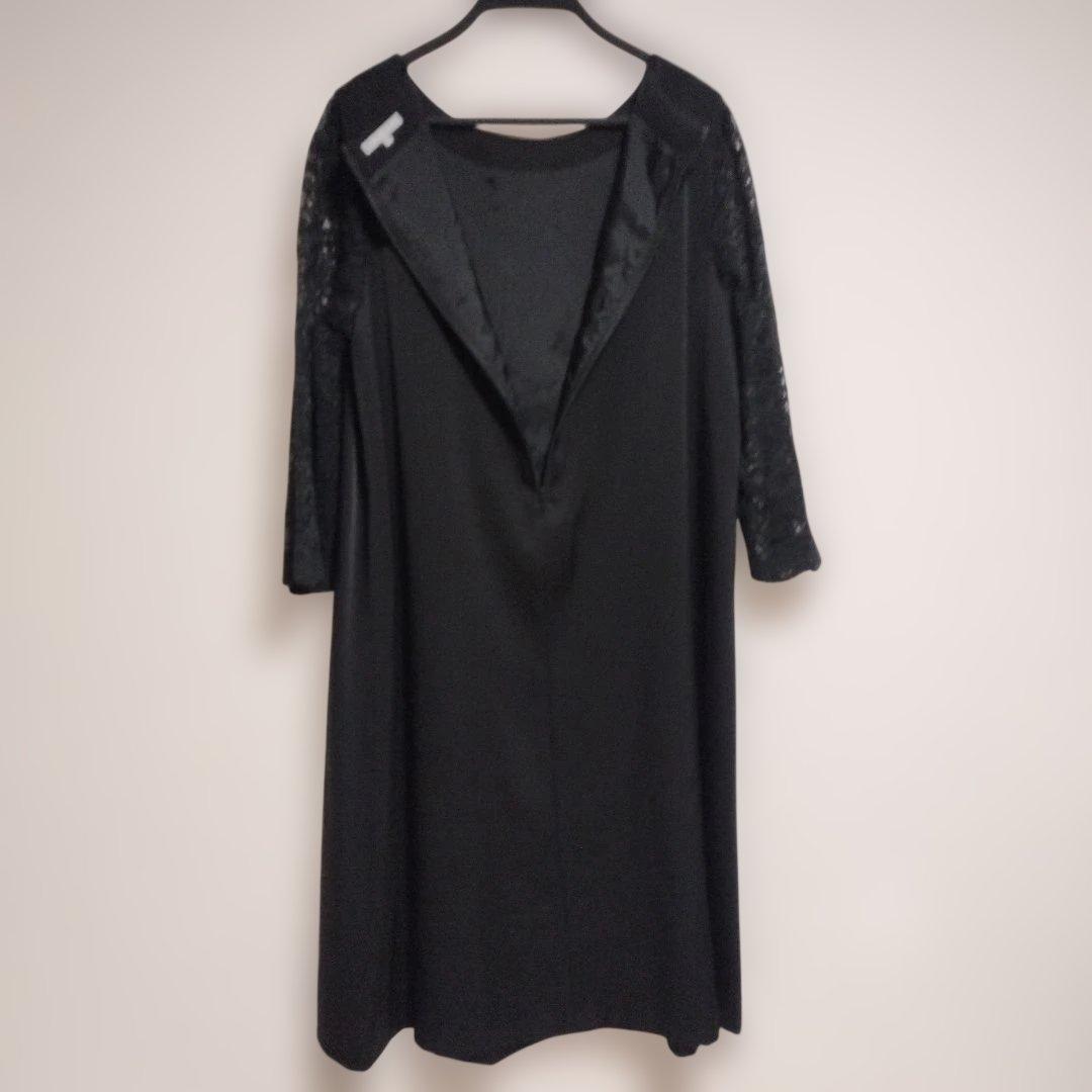 23区Applaudir☆袖レース ブラック ワンピース 44