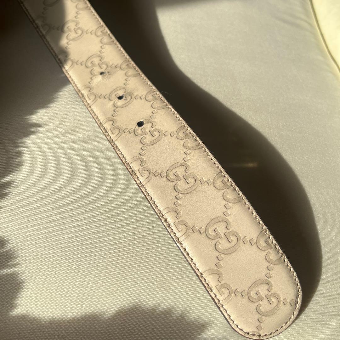 GUCCI グッチ ベルト インターロッキング GG シマ レザー - メルカリ