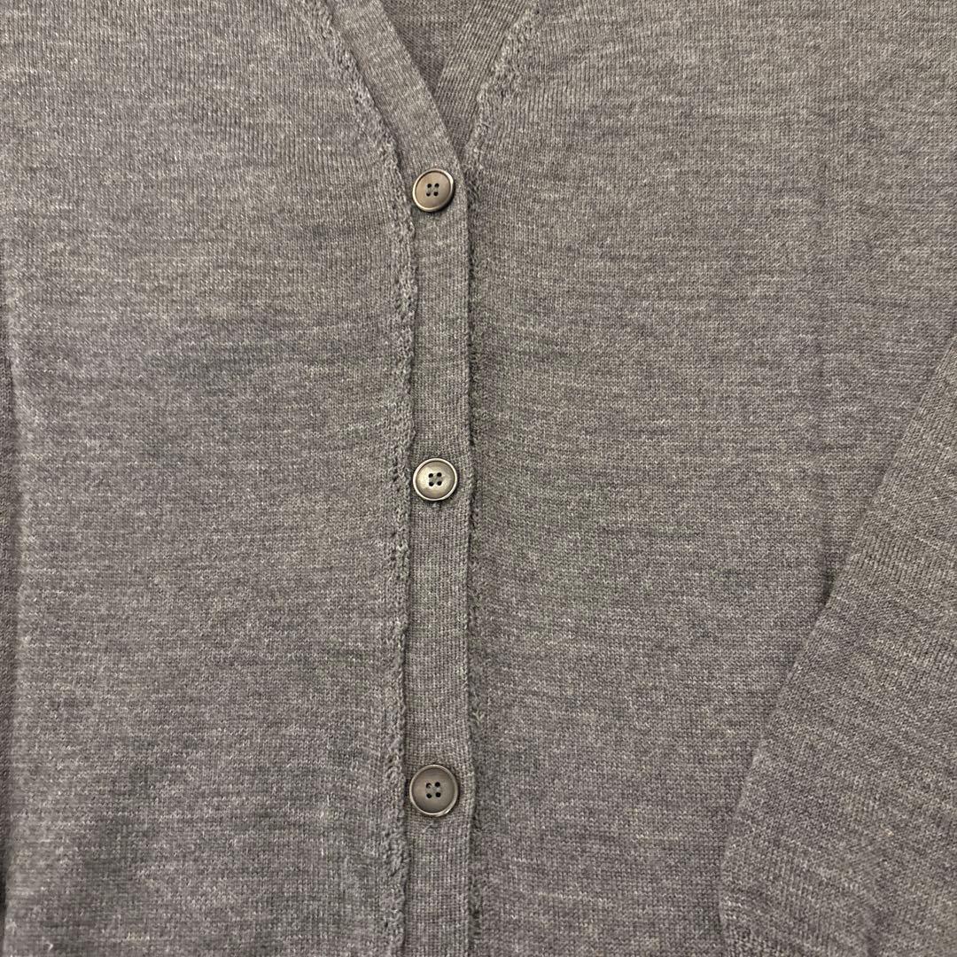 MIU MIU ミュウミュウ グレー Vネックカーディガン ウール