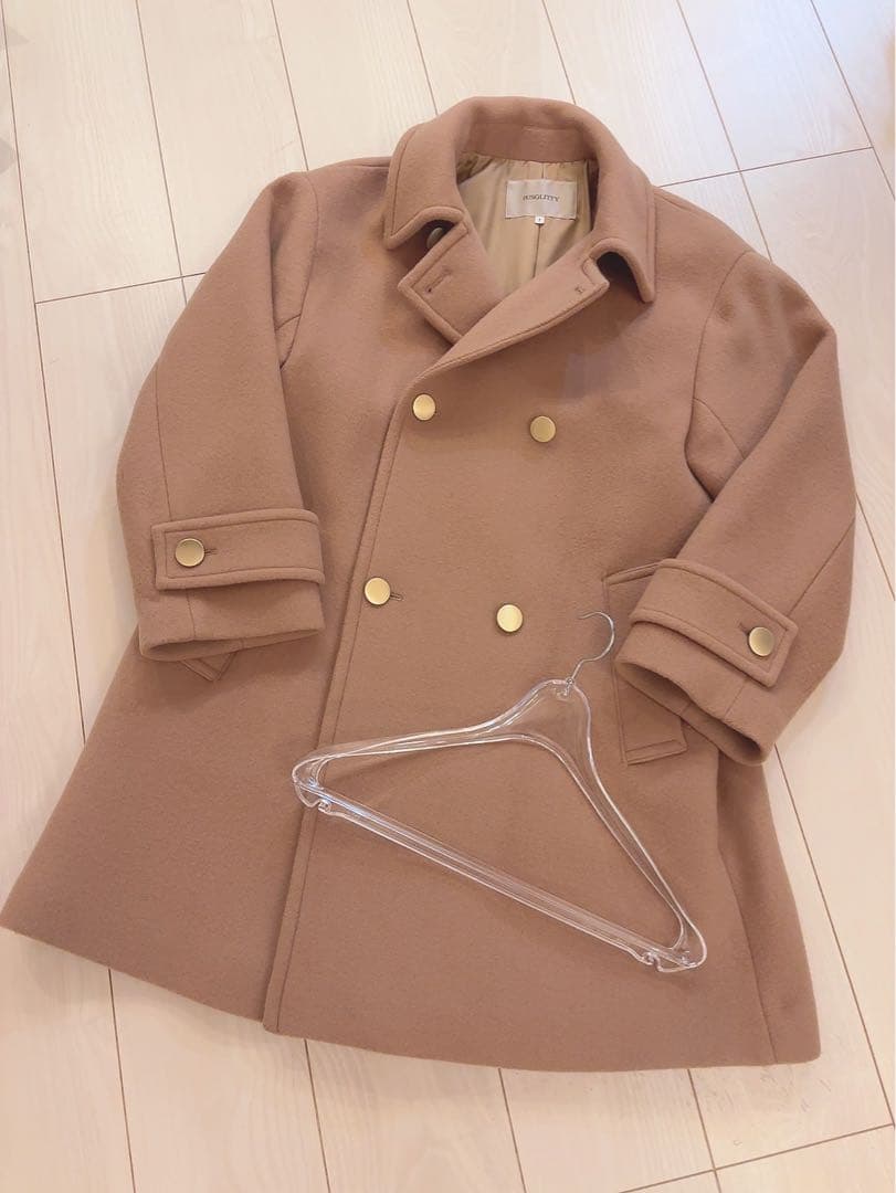 JUSGLITTY スタンダードPコート キャメル 1 ハンガーおまけ♡ - メルカリ