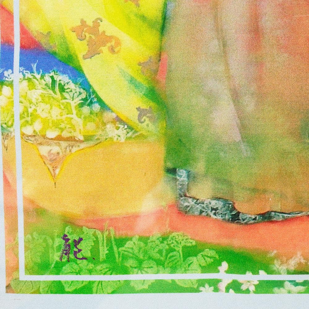 田村能里子 ファンケル銀座展示作 シルクプリント 女神の壁画 額付