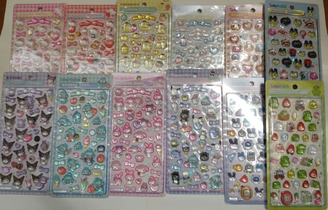 【正規品】ボンボンドロップシール サンリオ たまごっち ボンボンドロップシールより「サンリオキャラクターズ（ミニサイズ