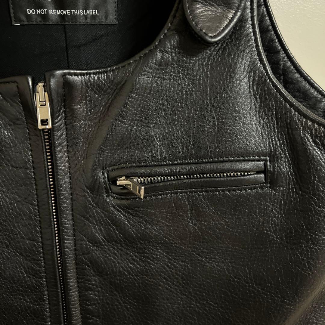 UNUSED レザー ベスト - メルカリ