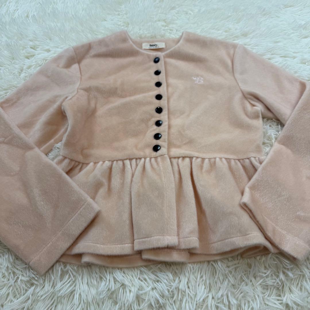 Bibiy ペプラムカーディガン pink - メルカリ