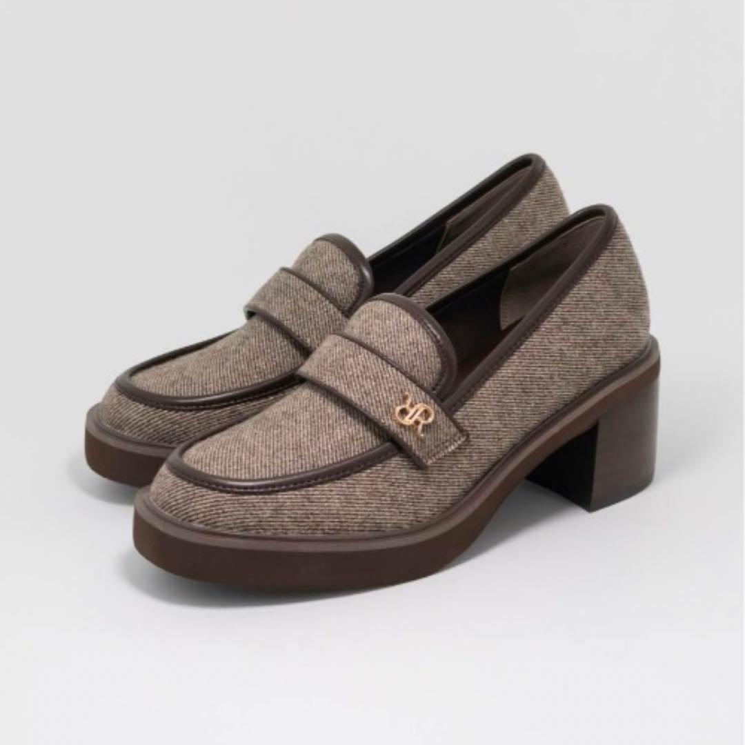 RANDA ローファー RANDA（ランダ） ローファー ビジューバックルヒールアップシューズ