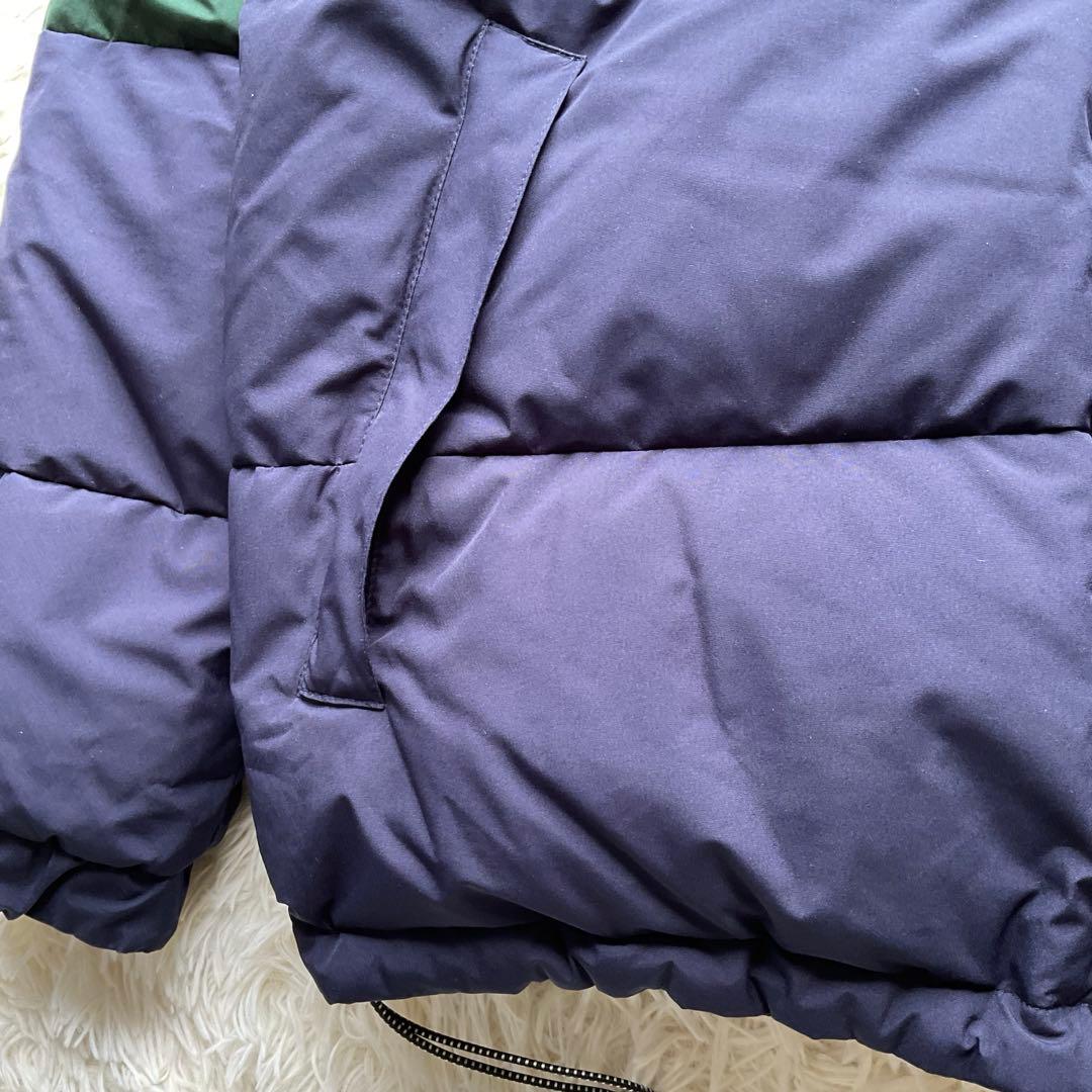 美品✨FTC 700FP ダウンジャケット ボーダー柄 リバーシブル L 紺×緑