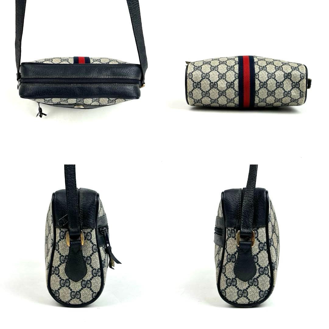 美品】グッチ ショルダーバッグ GGスプリーム シェリーライン PVC