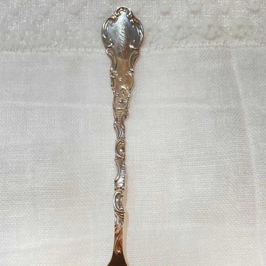 84 スターリングシルバーフローラルデザインのスプーン - アンティーク