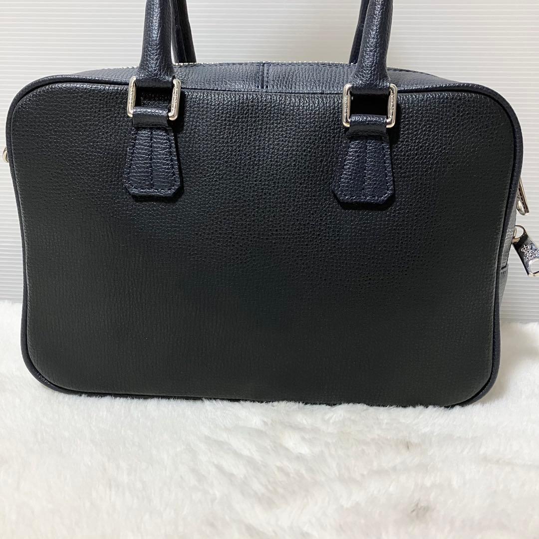 未使用級 A.D.M.J. 23cmボストン 2way 黒 ショルダー バッグ - メルカリ