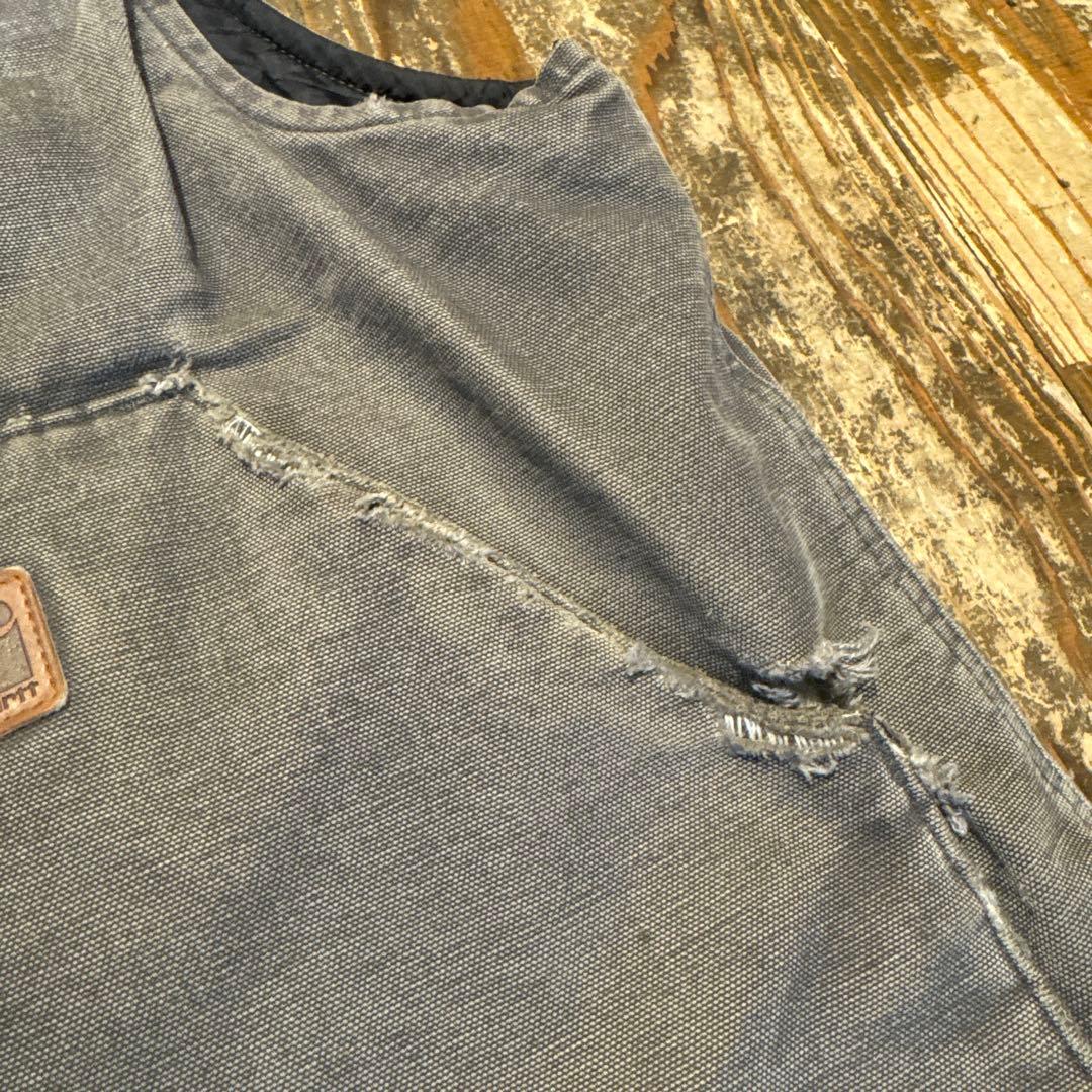 carhartt カーハート ダックベスト グレー Lサイズ - メルカリ