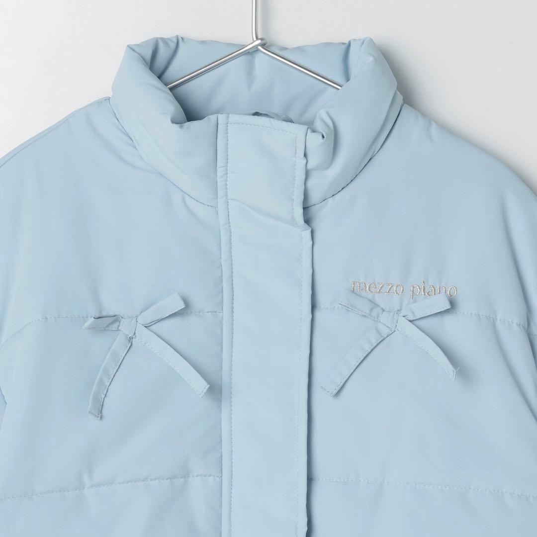 新品】 mezzo piano メゾピアノ ブルゾンジャケット 水色 アウター