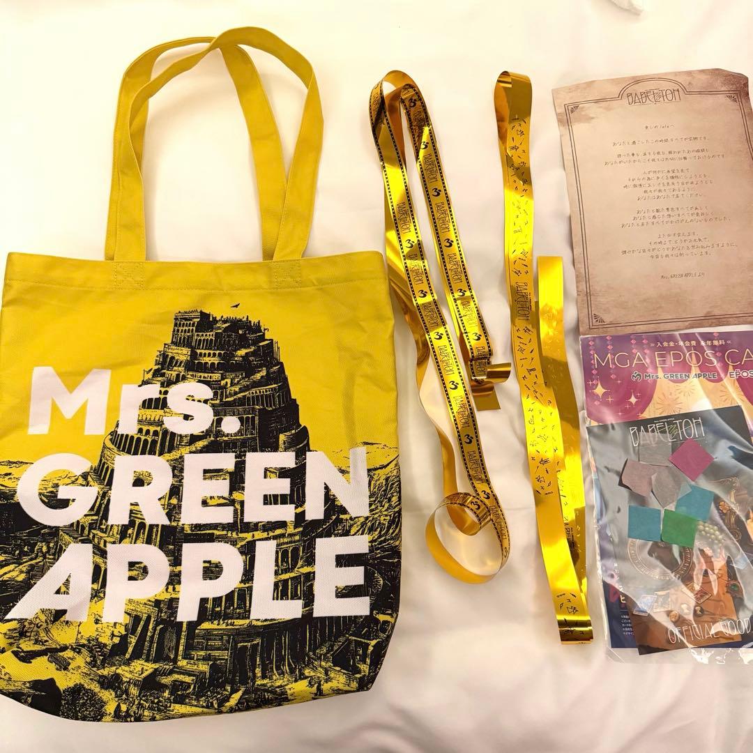 Mrs. GREEN APPLE ミセス トートバッグ 銀テープ チラシ バベル - メルカリ