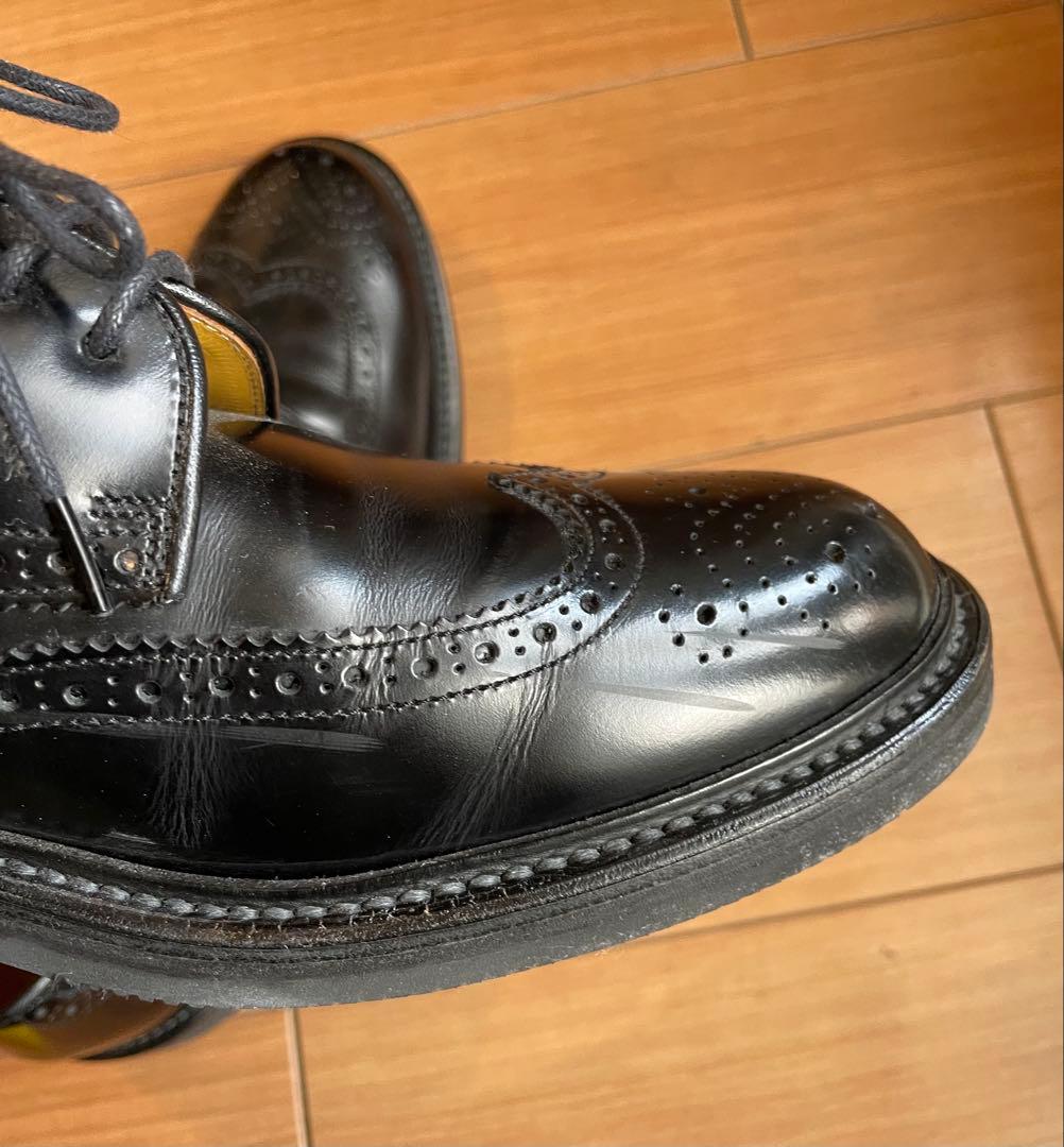 2度のみ着用 リーガル ウイングチップ 黒 ブラック 25.5cm