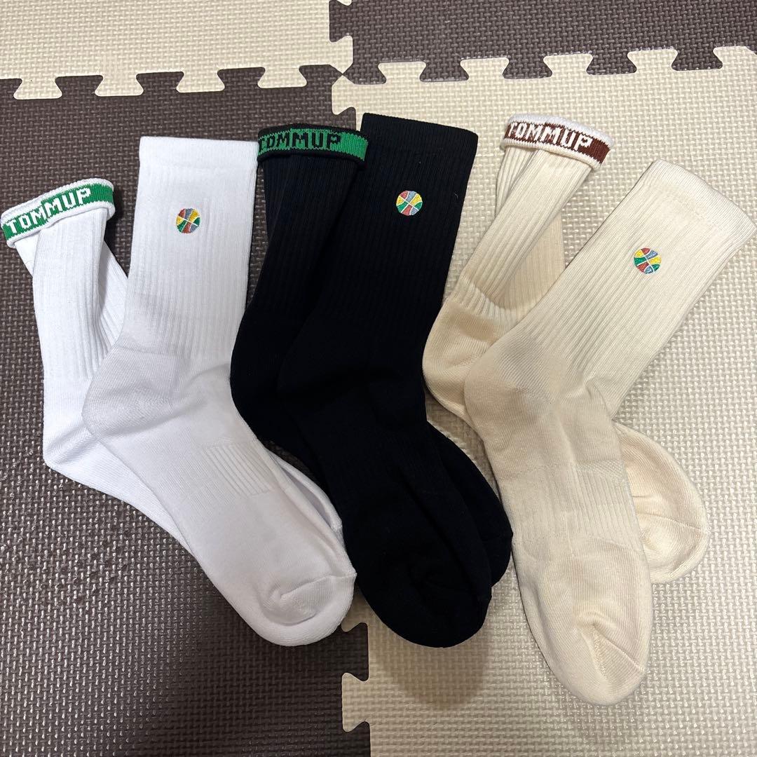 TOMMUP®バスケットボール スポーツソックス ボーラホリック 3足セット