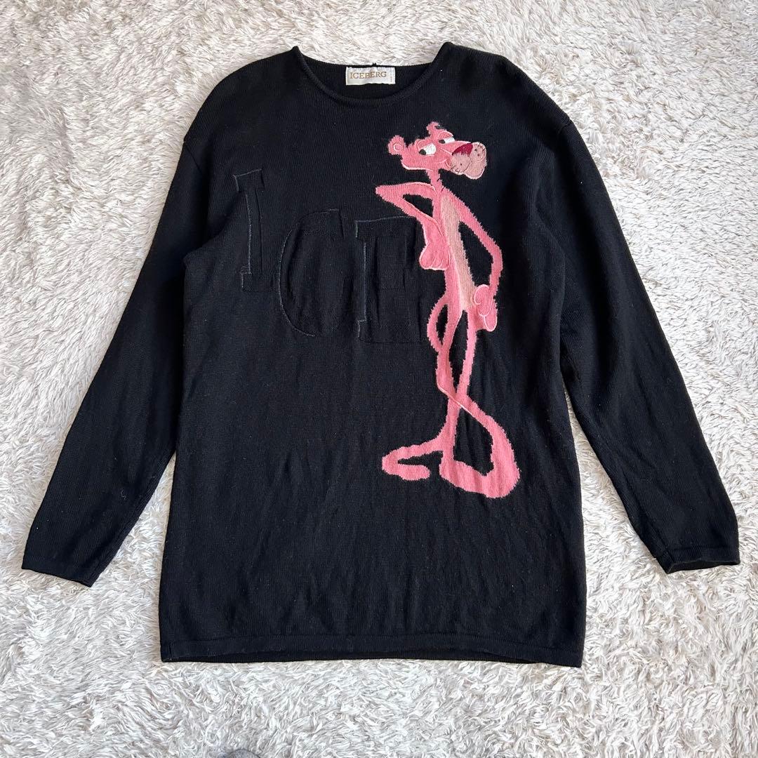 ICEBERG アイスバーグ ピンクパンサー ニット イタリア製 ブラック