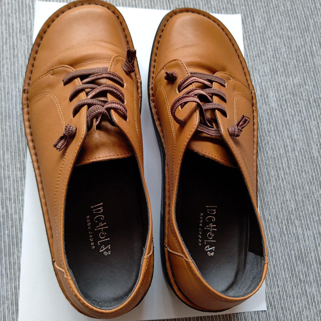 あっち様　インコルジェ　試着　ローヒールレザースニーカー　　24.5cm