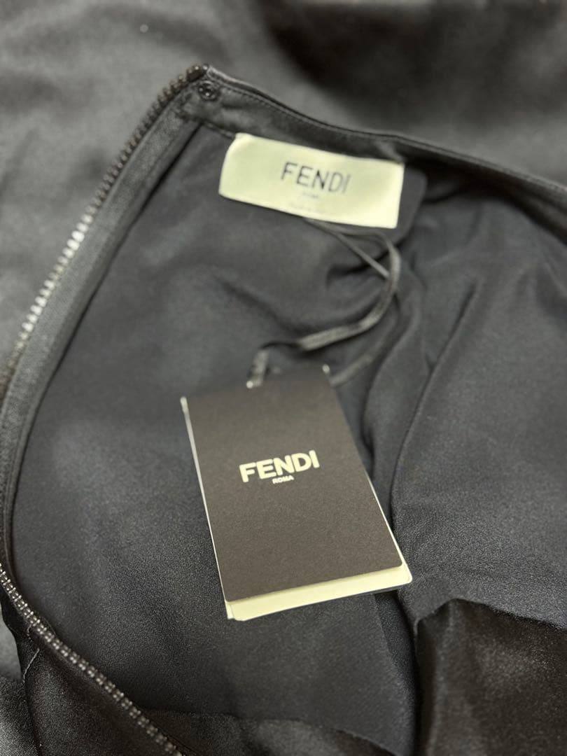 FENDI フェンディ O'Lock ドレス ワンピース46 シルク ドレス シルク