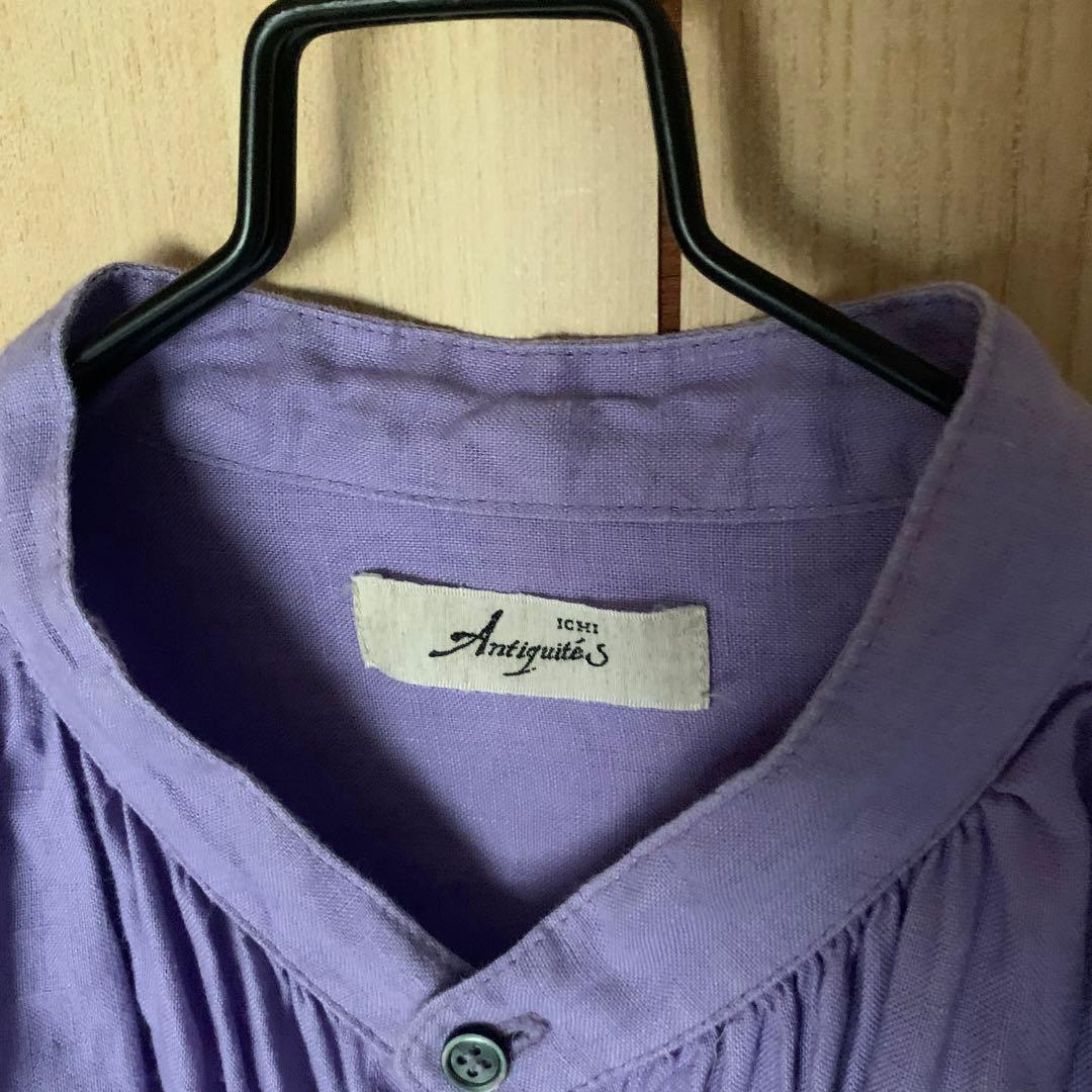 17 イチアンティークスichiAntiquites リネンギャザーブラウス - メルカリ