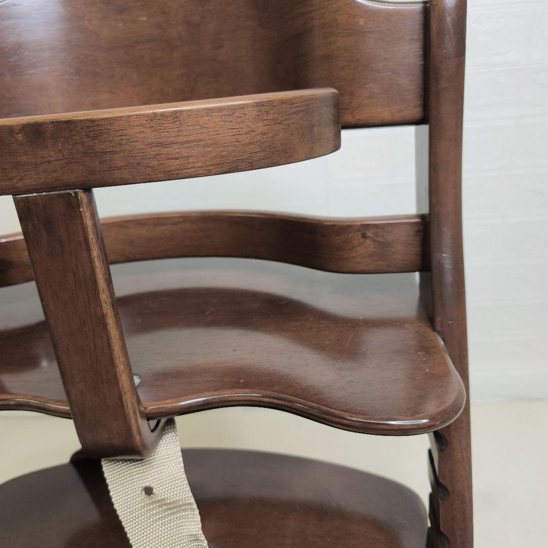 大和屋 すくすくチェアプラス 木製 ハイチェア ガード付き ダーク