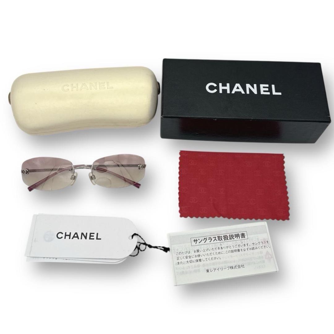 CHANEL rimless sunglasses リムレス サングラス 付属品 CHANEL Rimless Silver Sunglasses for Women | eBay