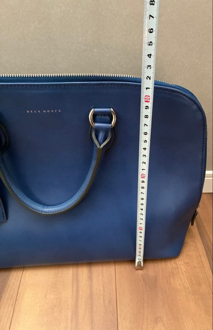 美品 DEUX MONCX ビジネスバッグ 2way レザー ブルー - メルカリ