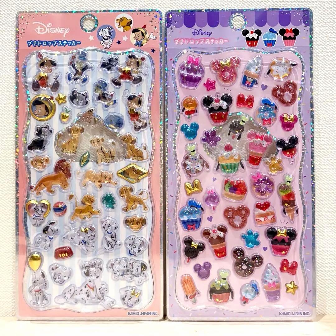 2点セット ☆ ディズニー プチドロップステッカー ドロップシール