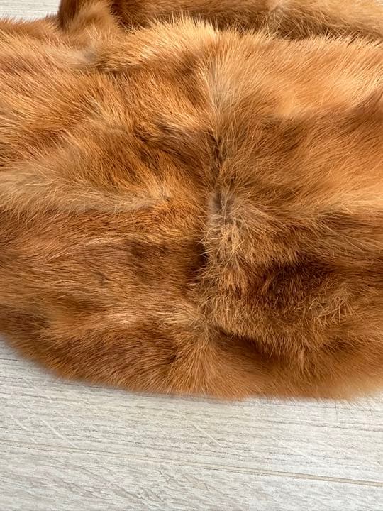 リアルファー スヌード リメイク 茶 ウィーゼル チャイナミンク - メルカリ