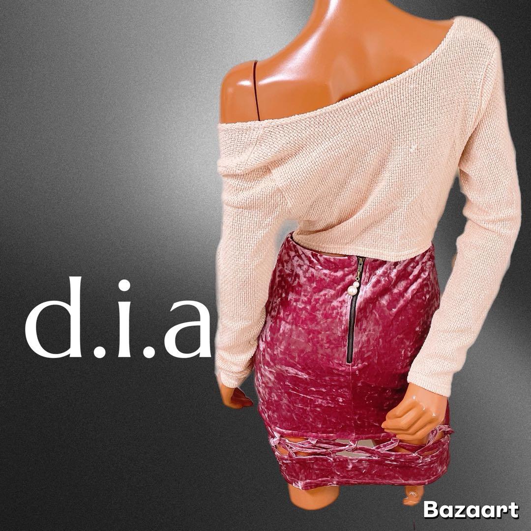 d.i.a. ベロアxニット セットアップ ミニスカ 平成ギャルy2k 00's