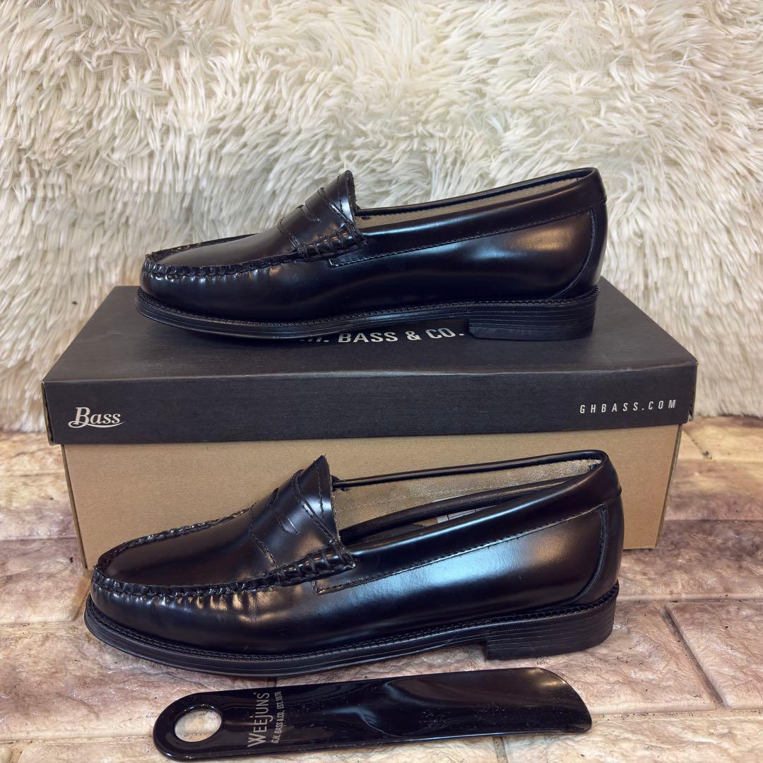 新品同様　G.H.BASS ローファー RUBBER SOLE 24cm