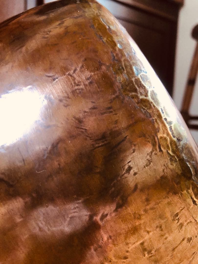 明治〜大正時代 《 木製 丸火鉢 》無垢木材 銅壺 骨董 古道具 古物