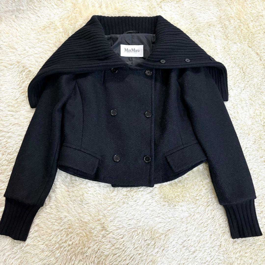 マックスマーラ Max Mara アルパカ混 3way コート ブラック