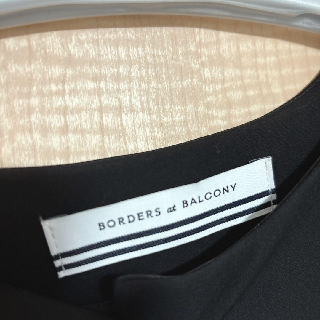 ボーダーズアットバルコニー バルーンスリーブ トップス ブラック 36