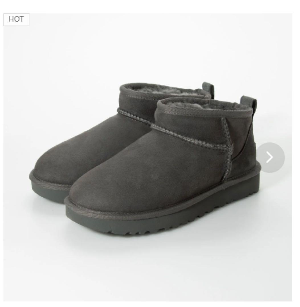 ののさん専用　クラシック ウルトラ ミニ ブーツ （グレー） UGG WOMEN CLASSIC ULTRA MINI GRAY アグ ムートンブーツ クラシック