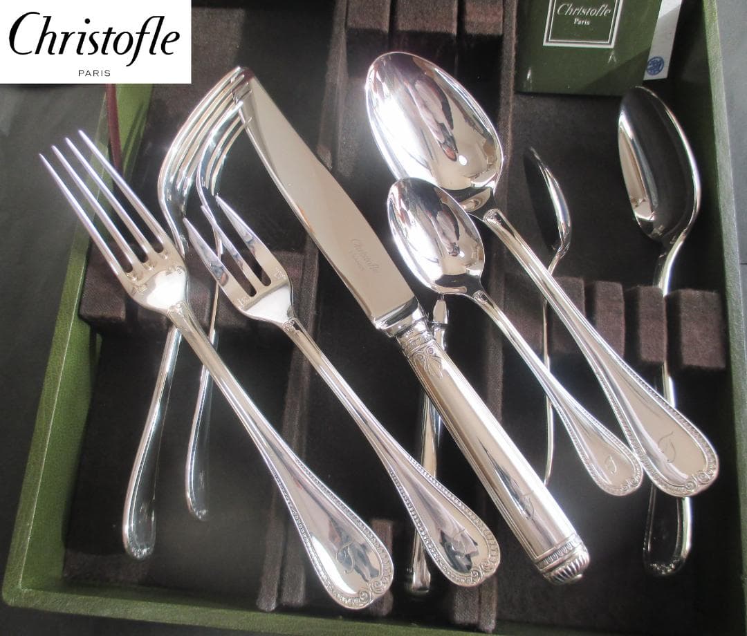 極美品☆仏蘭西高級銀器☆クリストフルシルバー カトラリー１０本セット　マルメゾン 極美品☆仏蘭西高級銀器☆クリストフルシルバー カトラリー10本