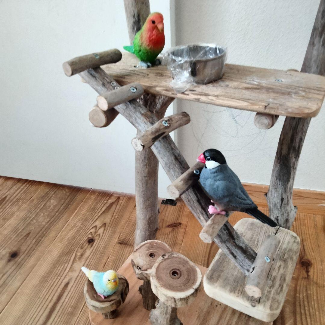 バードアスレチックジム大型 ㊶ 天然木 自然木 流木 インコ おもちゃ