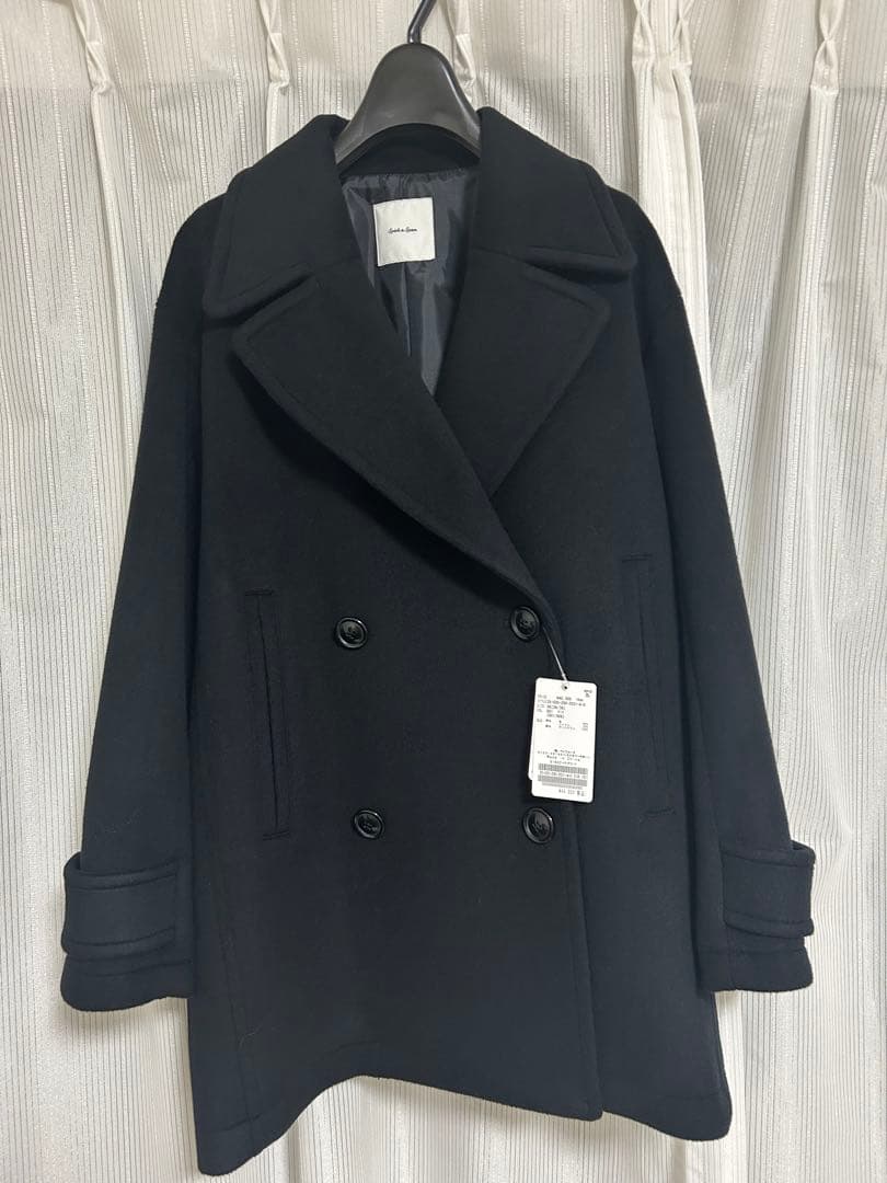 Spick&SpanS160ビーバーPコート 黒 36 人気 商品 通販