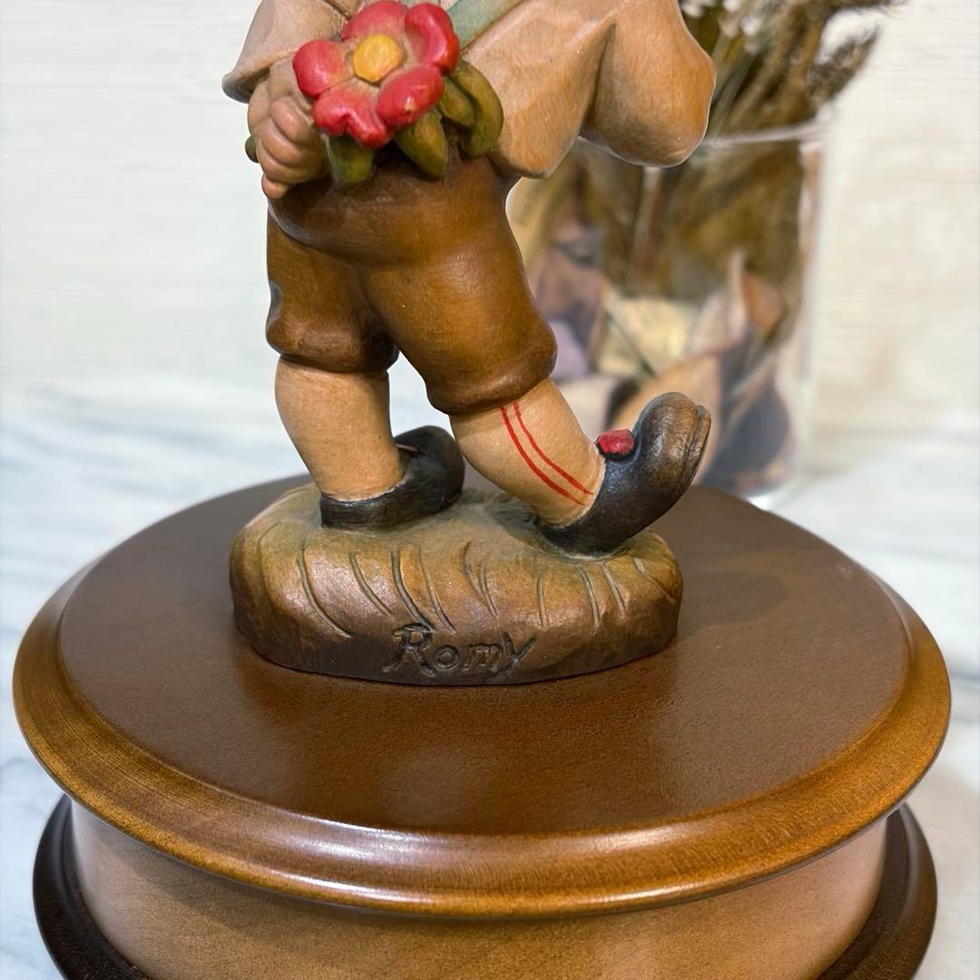 Vintage Reuge オルゴール / ANRI Romy 木彫り人形 - メルカリ