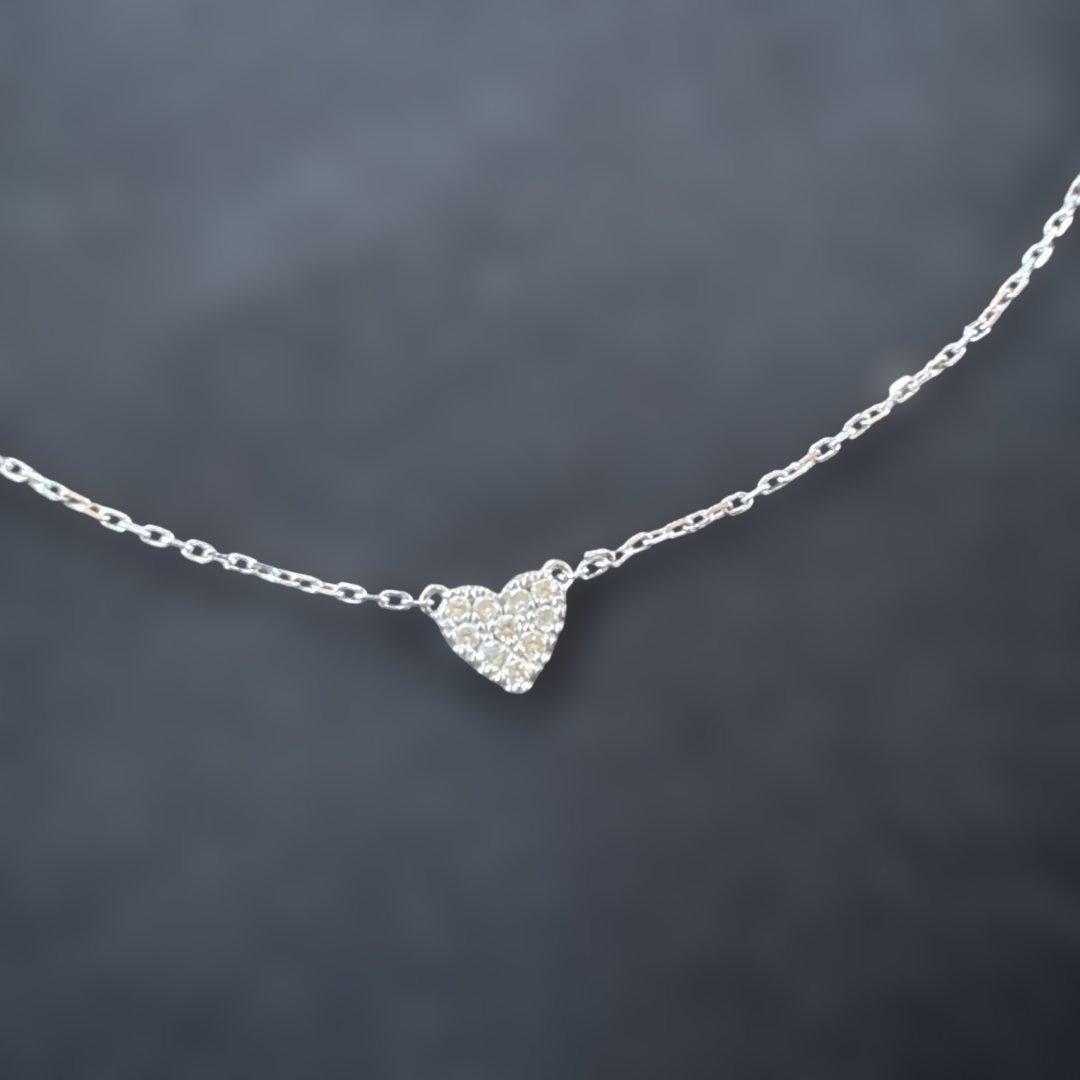 最終値下げ】AHKAH ハートパヴェ アンクレット ホワイトゴールド アーカー