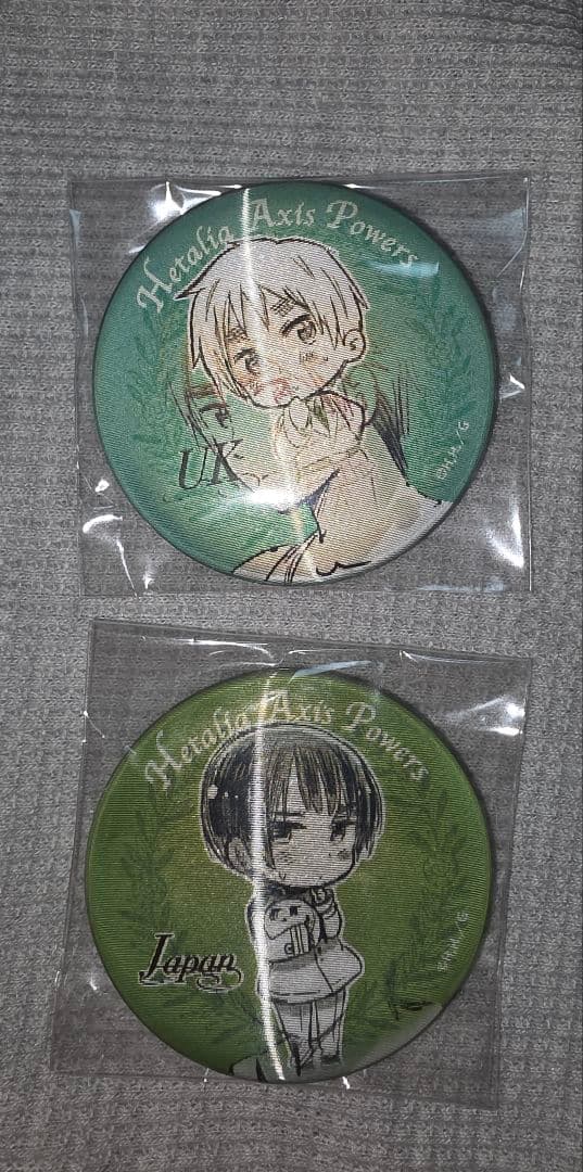 ヘタリア アニメガ チェンジング 缶バッジ イギリス 日本 愉快な仲間たち
