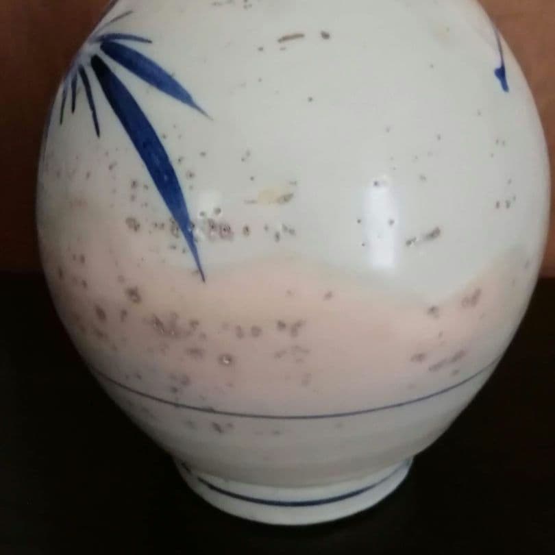 古伊万里 大徳利 染付け 江戸 明治 和骨董 雨垂れが景色です