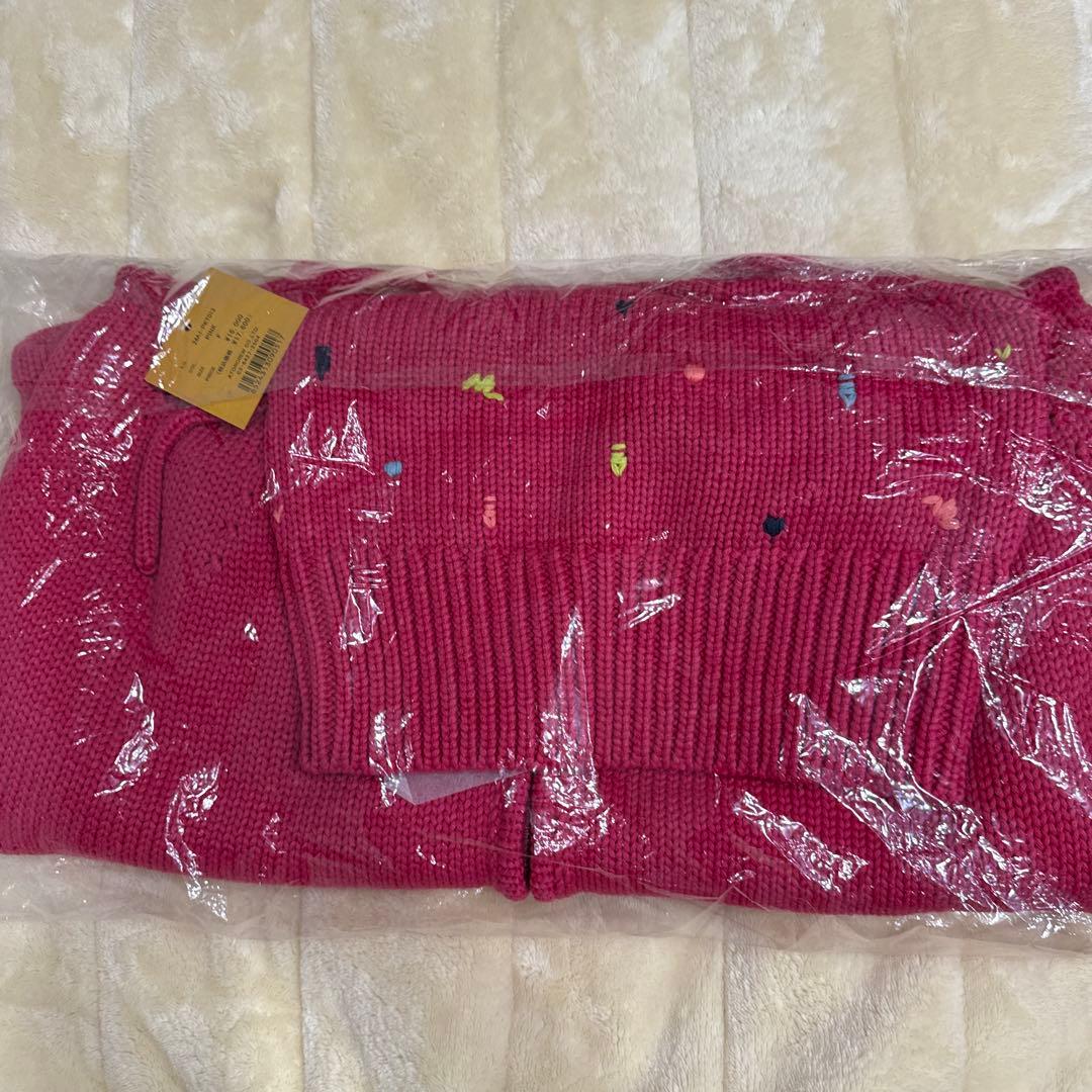 新品未使用 pinue ハンドステッチニットキャミ＆カーデセット（ピンク）