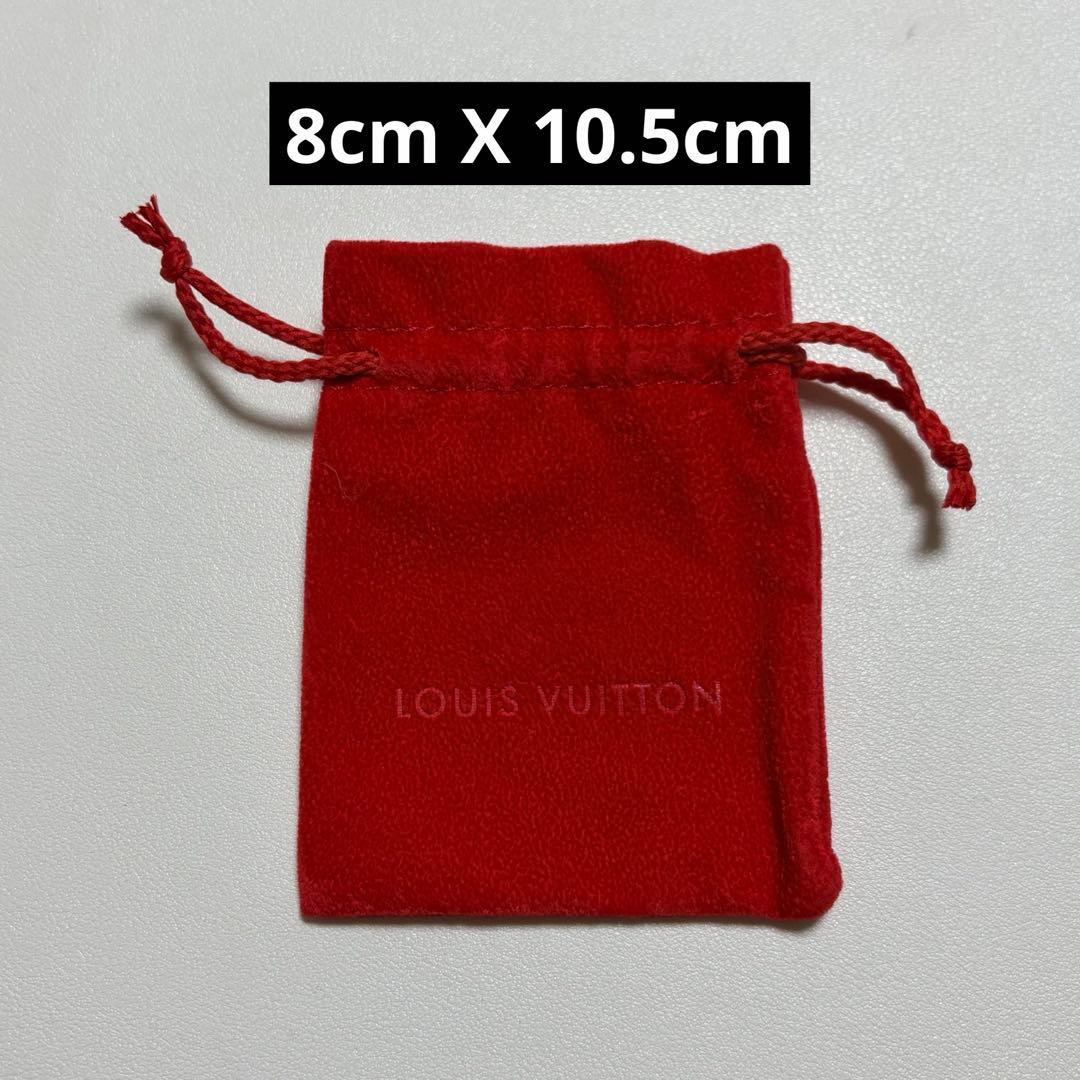 美品 ルイヴィトン 保存袋 巾着袋 アクセサリー 希少 ミニサイズ 赤
