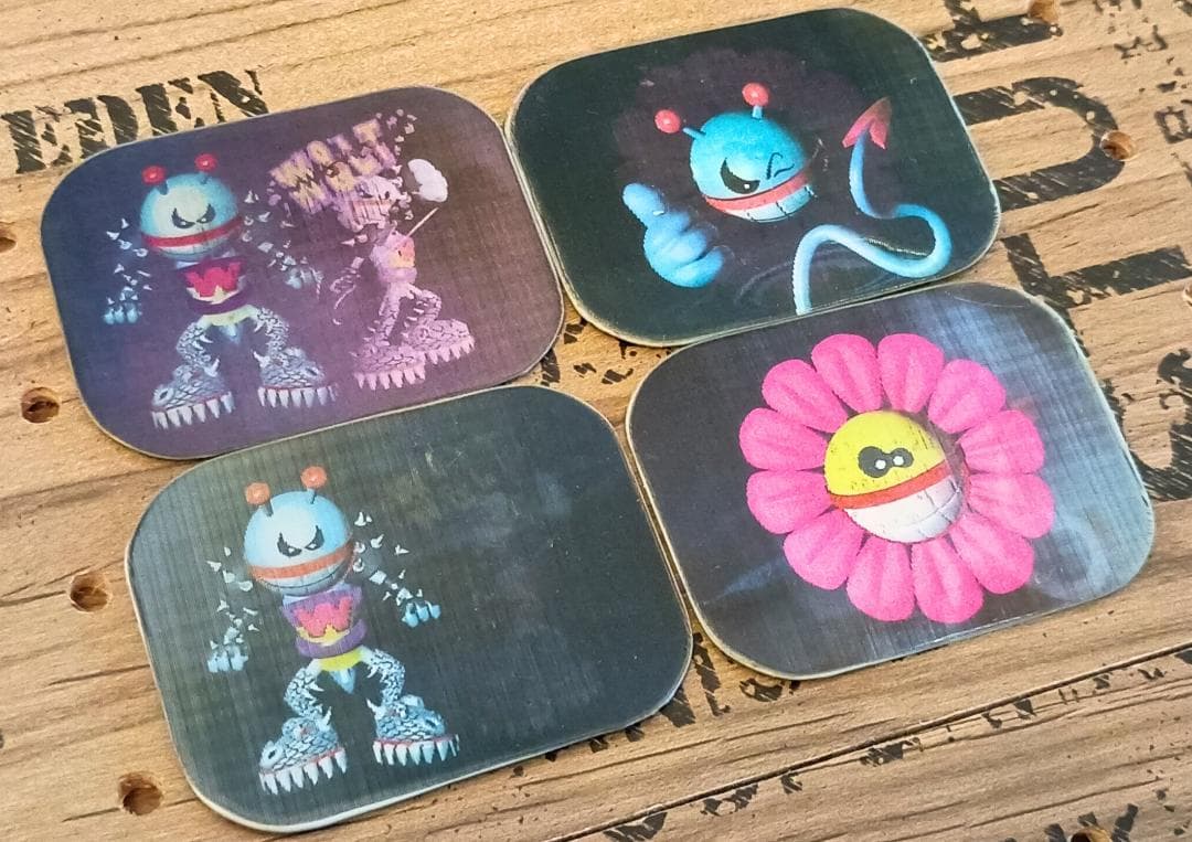 W.&L.T. ノベルティ 4点セット キーホルダー ステッカー パクパクくん