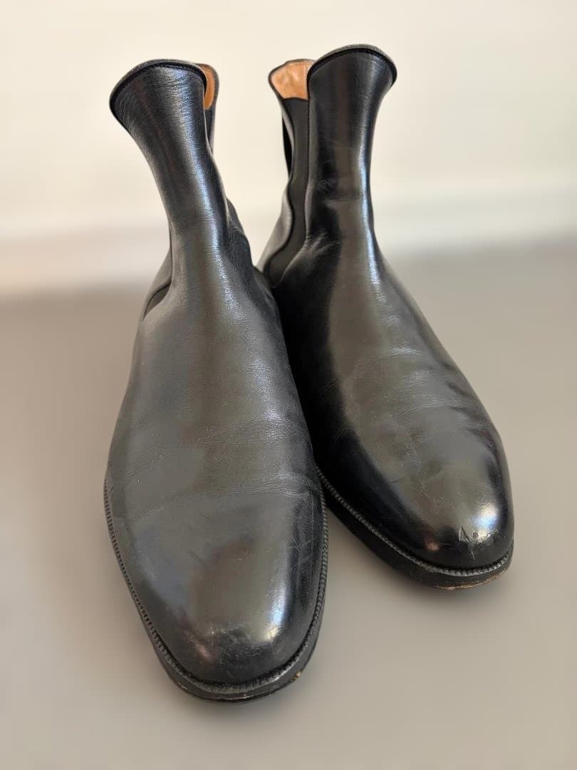 【値下】<美品＞ AUBERCY レザーブーツ（黒）25.5cm