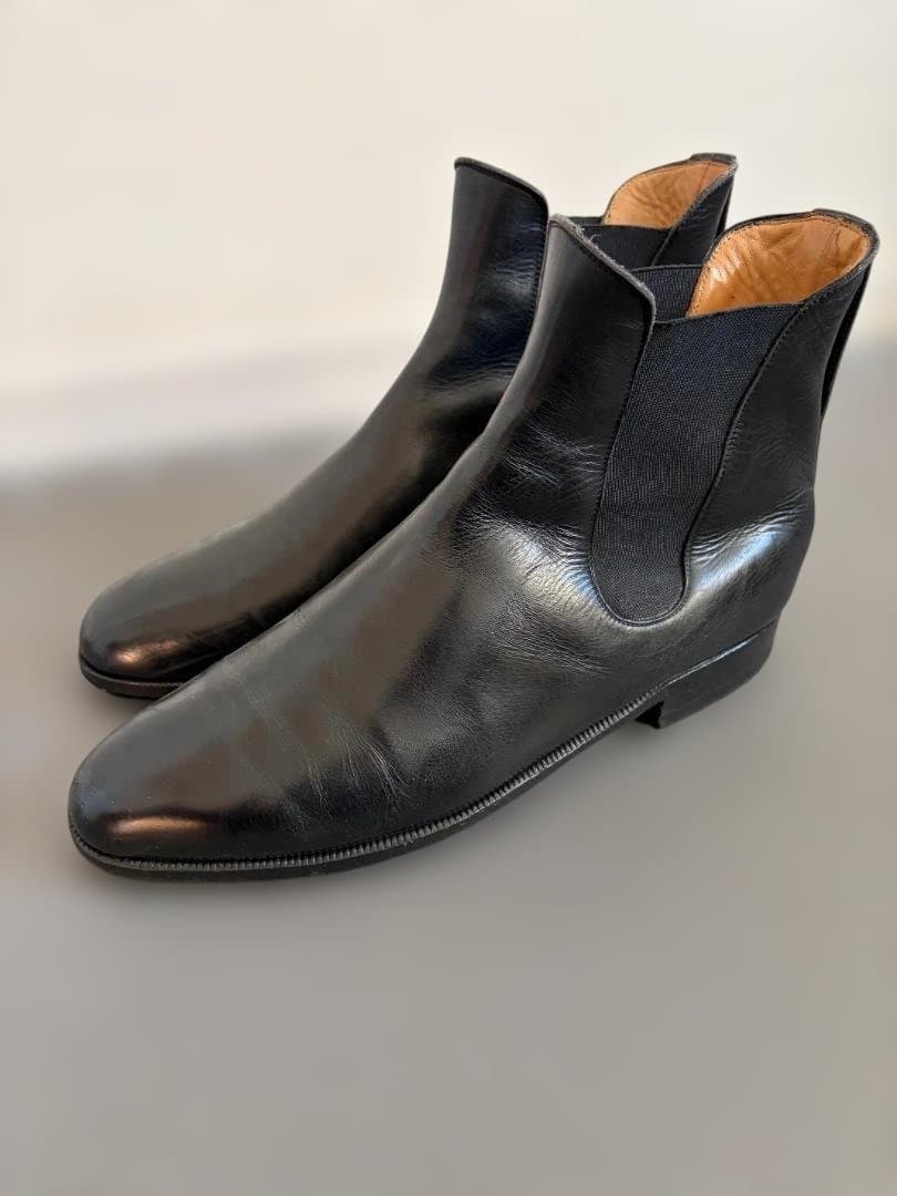 【値下】<美品＞ AUBERCY レザーブーツ（黒）25.5cm