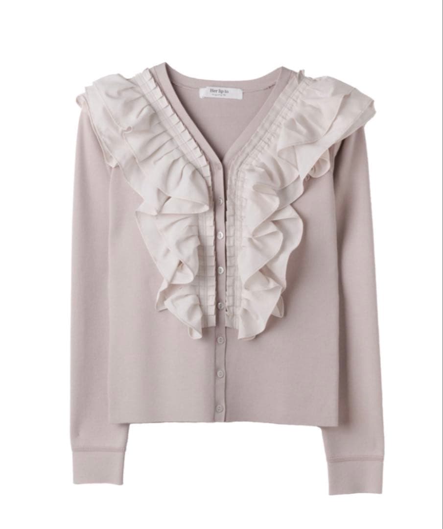 Ruffle Pleated Knit Cardigan M - メルカリ