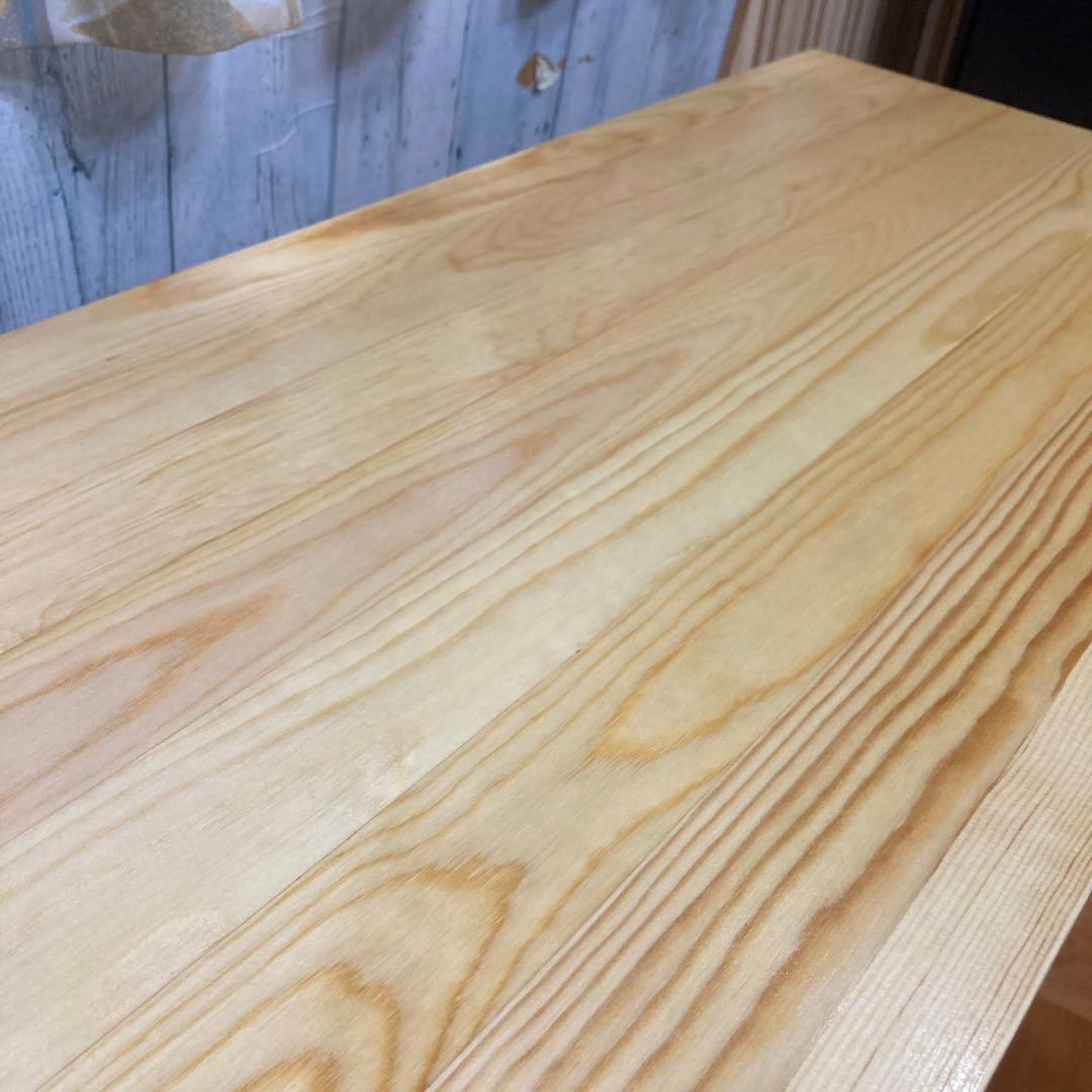 机 テーブル カウンター 幅130cm 天板パイン集成材 - メルカリ