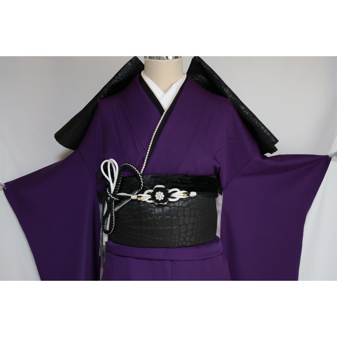 振袖単品単体■紫パープル 154.5cm 正絹 シンプル成人式前撮りBP10