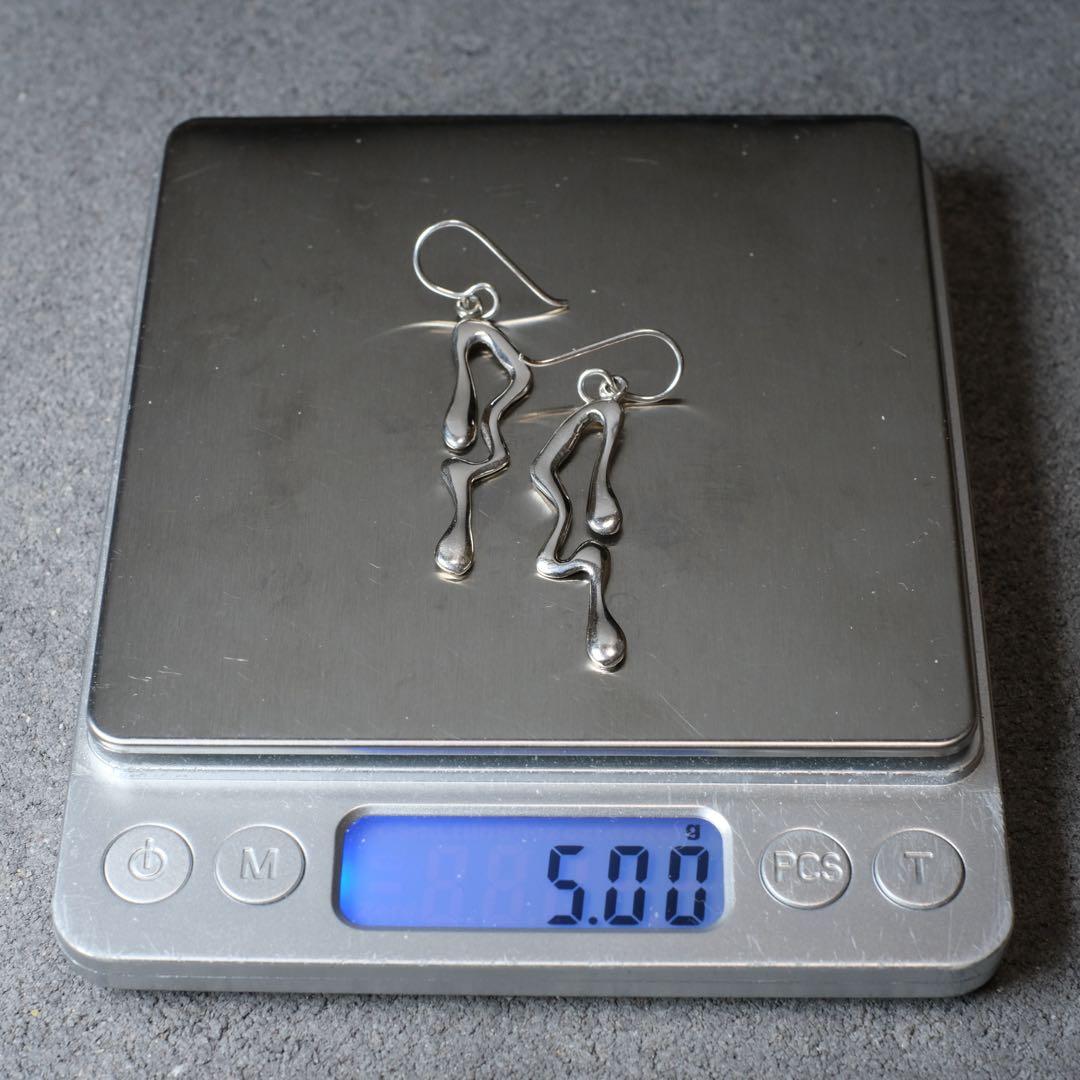 メキシコ タスコ製 TAXCO シルバー925 ティアドロッブピアス/軽研磨