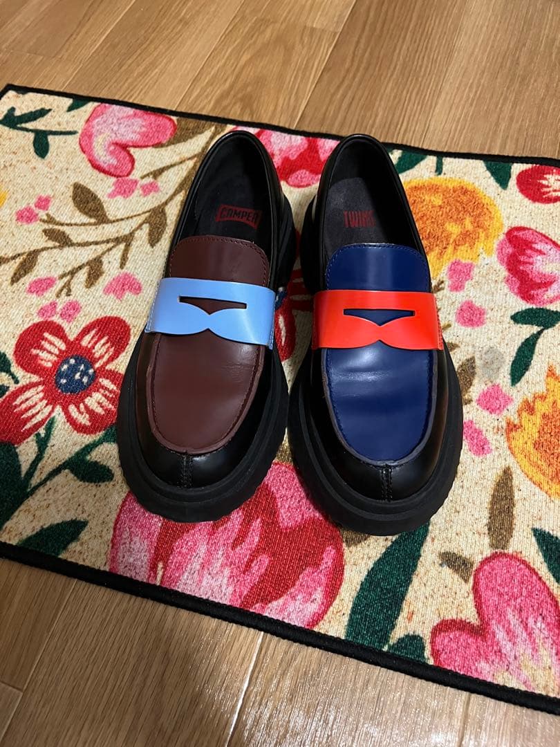 カンペール　twins ローファー 中古・古着通販】CAMPER (カンペール) TWINSマルチカラーローファー